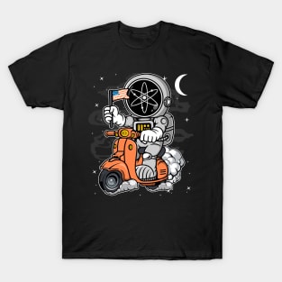 Astronaut Scooter Cosmos ATOM Coin To The Moon Crypto Token Cryptocurrency Blockchain Wallet Birthday Gift For Men Women Kids T-Shirt